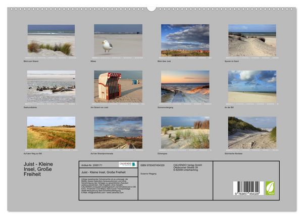 Produktbild: Juist - Kleine Insel, Gro&szlig;e Freiheit (hochwertiger Premium Wandkalender 2026 DIN A2 quer), Kunstdruck in Hochglanz