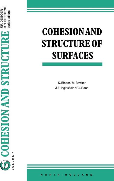 Produktbild: Cohesion and Structure of Surfaces