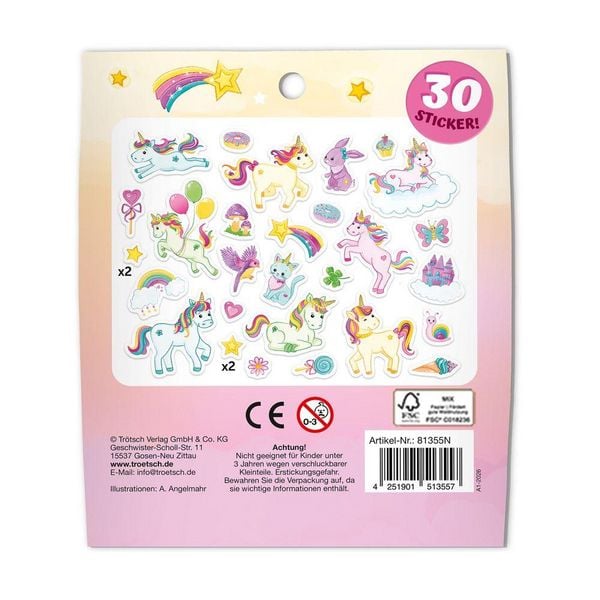 Produktbild: TR&Ouml;TSCH - Soft-Sticker Einhornwelt