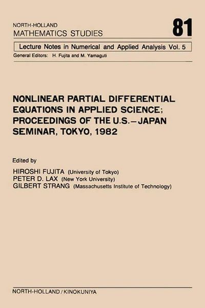 Produktbild: Nonlinear Partial Differential Equations in Applied Science