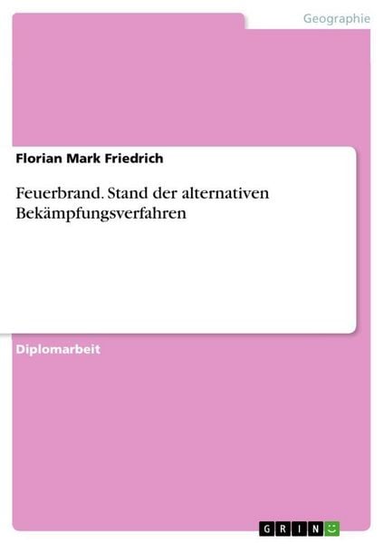 Produktbild: Feuerbrand. Stand der alternativen Bek&auml;mpfungsverfahren