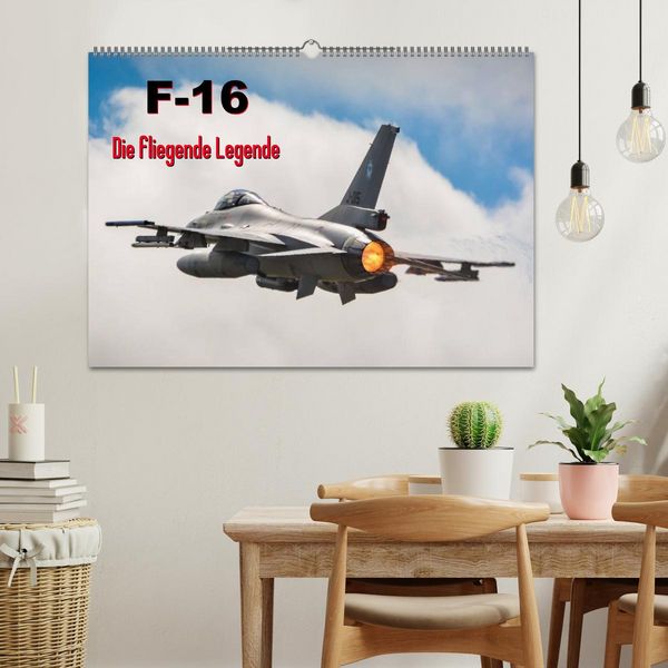 Produktbild: F-16 Fliegende Legende (Wandkalender 2026 DIN A2 quer), CALVENDO Monatskalender