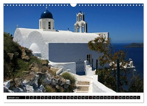 Produktbild: Inselh&uuml;pfen Kykladen Santorini - Naxos - Paros - Mykonos (Wandkalender 2026 DIN A3 quer), CALVENDO Monatskalender