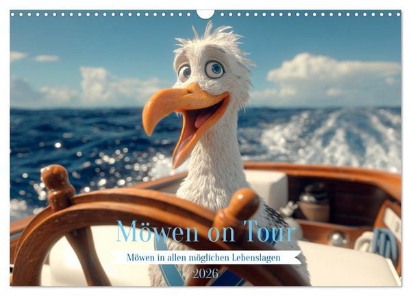 Produktbild: M&ouml;wen on Tour (Wandkalender 2026 DIN A3 quer), CALVENDO Monatskalender