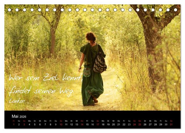 Produktbild: Poetische Wege (Tischkalender 2026 DIN A5 quer), CALVENDO Monatskalender