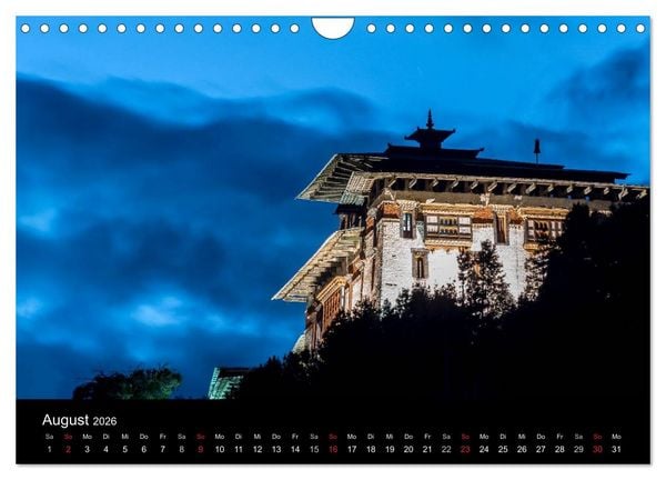 Produktbild: Bhutan - Reise durch das Land des Donnerdrachens (Wandkalender 2026 DIN A4 quer), CALVENDO Monatskalender