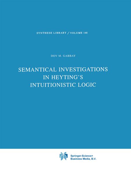 Produktbild: Semantical Investigations in Heyting's Intuitionistic Logic