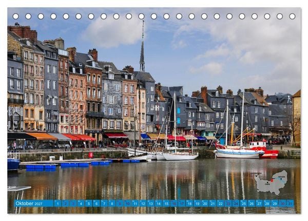Produktbild: Die K&uuml;sten der Normandie vom Mont Saint-Michel bis &Eacute;tretat (Tischkalender 2027 DIN A5 quer), CALVENDO Monatskalender