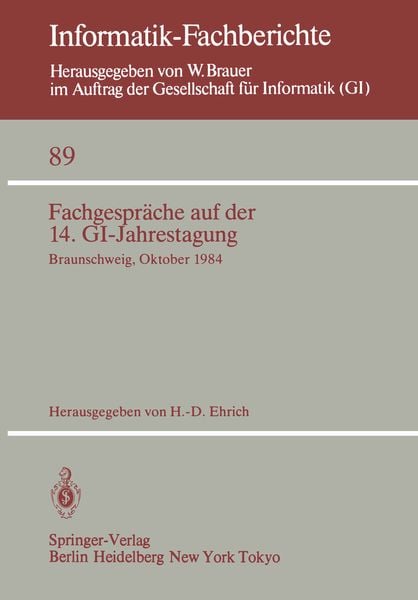 Produktbild: Fachgespr&auml;che auf der 14. GI-Jahrestagung