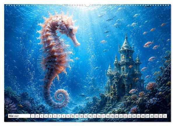 Produktbild: Atlantis der Träume - Magische Unterwasserwelten voller Fantasie (Wandkalender 2027 DIN A2 quer), CALVENDO Monatskalender