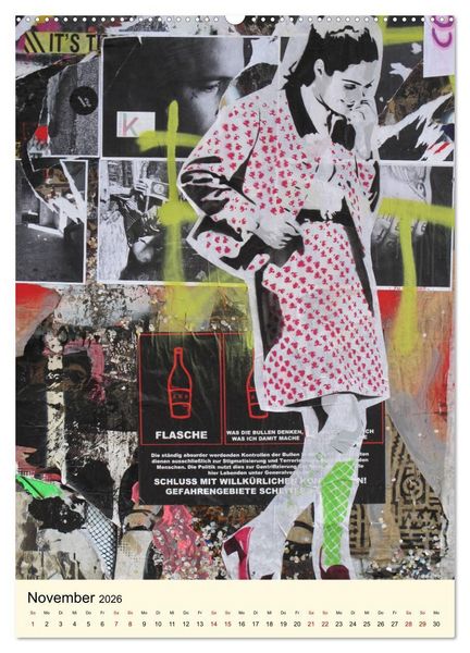 Produktbild: Flower Power in StreetArt (hochwertiger Premium Wandkalender 2026 DIN A2 hoch), Kunstdruck in Hochglanz