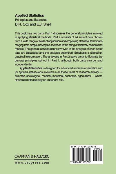 Produktbild: Applied Statistics - Principles and Examples
