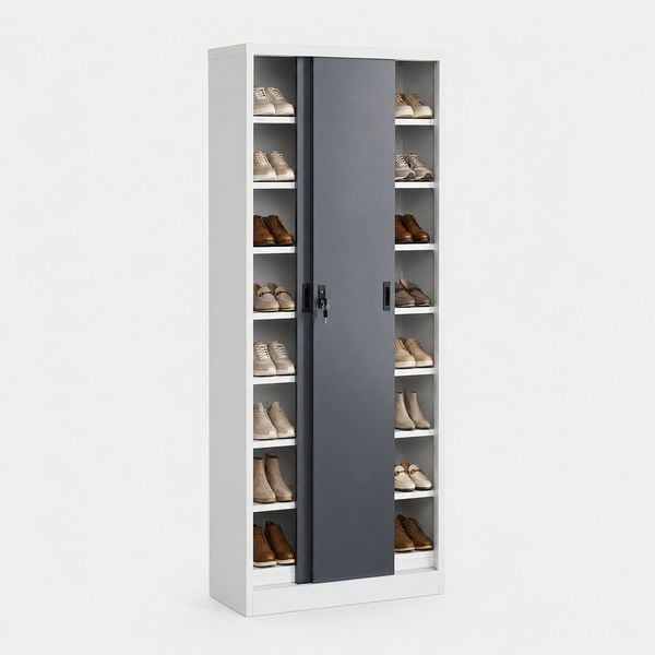 Produktbild: Stahl Schuhschrank Malivo 80 x 180 x 40 cm