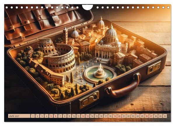 Produktbild: St&auml;dte der Welt - Metropolen verpackt in einem Koffer (Wandkalender 2027 DIN A4 quer), CALVENDO Monatskalender