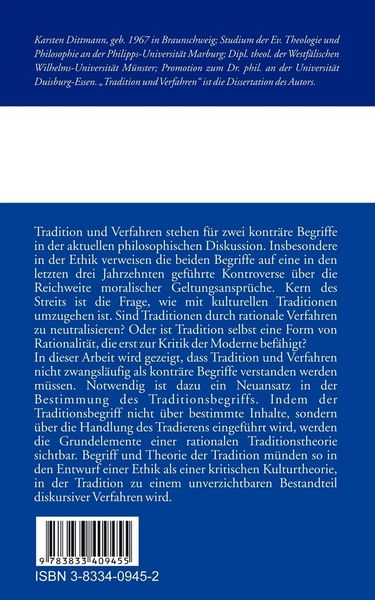 Produktbild: Tradition und Verfahren