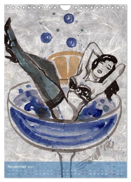 Produktbild: DELIKATESSEN - leckere K&ouml;stlichkeiten & kalorienarme Pin up Illustrationen, Zeichnungen, Grafiken und Malerei der Marke "Burlesque up your wall" von Sara Horwath (Wandkalender 2027 DIN A4 hoch), CALVENDO Monatskalender