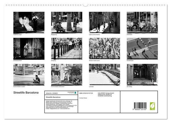 Produktbild: Streetlife Barcelona (hochwertiger Premium Wandkalender 2026 DIN A2 quer), Kunstdruck in Hochglanz