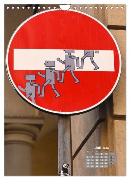 Produktbild: Clet Abraham gibt den Stra&szlig;enschildern eine ganz neue Bedeutung (Wandkalender 2026 DIN A4 hoch), CALVENDO Monatskalender