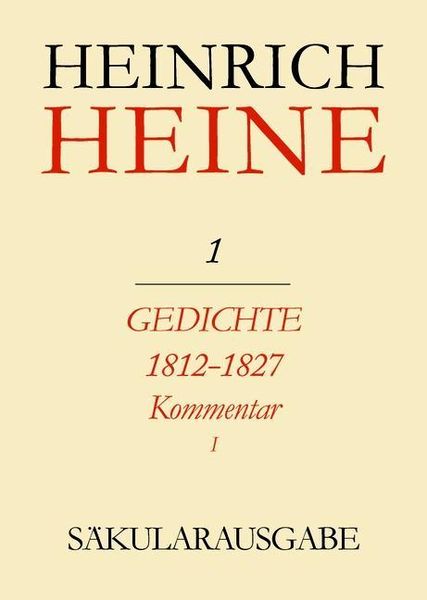 Produktbild: Gedichte 1812-1827. Kommentar