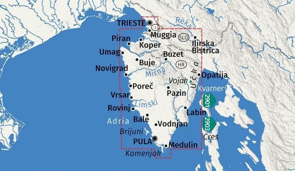 Produktbild: KOMPASS Wanderkarte 260 Istrien, Triest, Parenzana 1:65.000