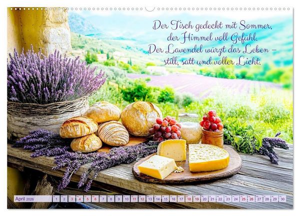 Produktbild: Im Duft des Lavendels - Mit Achtsamkeit durchs Leben (hochwertiger Premium Wandkalender 2026 DIN A2 quer), Kunstdruck in Hochglanz