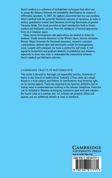 Produktbild: Normal Approximations with Malliavin Calculus