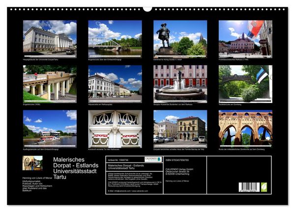 Produktbild: Malerisches Dorpat - Estlands Universit&auml;tsstadt Tartu (Wandkalender 2026 DIN A2 quer), CALVENDO Monatskalender