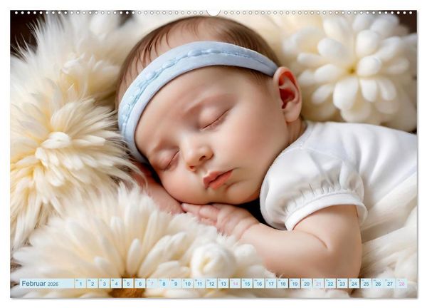 Produktbild: Schlummernde Babys (hochwertiger Premium Wandkalender 2026 DIN A2 quer), Kunstdruck in Hochglanz