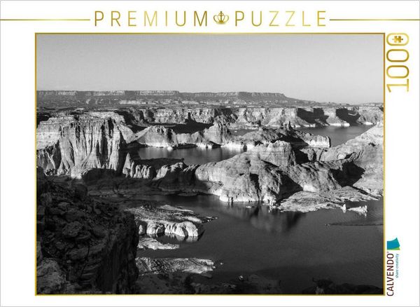 CALVENDO Puzzle Ein Motiv aus dem Kalender Der Südwesten Utahs in schwarz und weiß | 1000 Teile Lege-Größe 64 × 48 cm Foto-Puzzle für glückliche Stunden