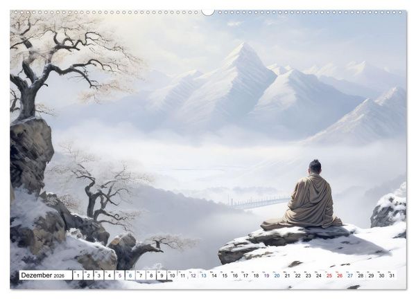 Produktbild: Meditation und weiter Horizont (hochwertiger Premium Wandkalender 2026 DIN A2 quer), Kunstdruck in Hochglanz