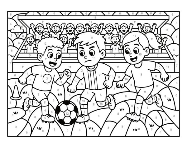 Produktbild: Malen nach Zahlen Fu&szlig;ball Malbuch f&uuml;r Kinder ab 5&ndash;7 Jahren