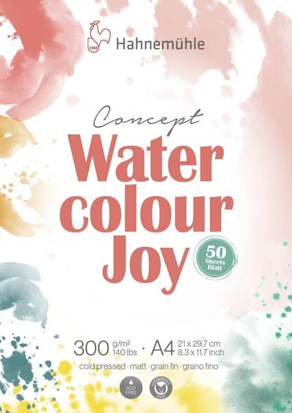 Produktbild: Hahnem&uuml;hle Concept Watercolour Joy DIN A4, 50 Bogen