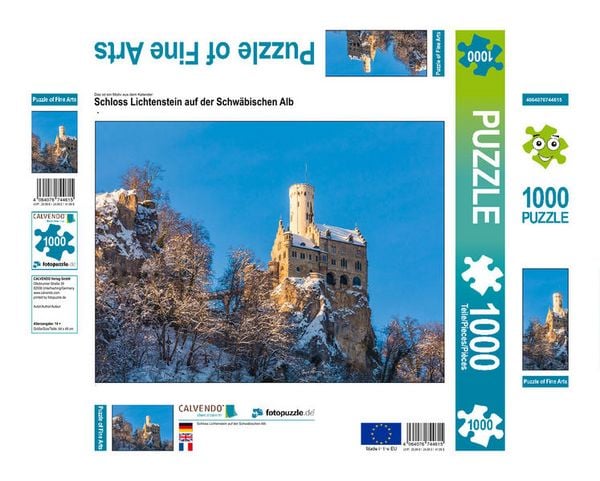 Produktbild: CALVENDO Puzzle Schloss Lichtenstein auf der Schw&auml;bischen Alb | 1000 Teile Lege-Gr&ouml;&szlig;e 64x48cm Foto-Puzzle f&uuml;r gl&uuml;ckliche Stunden