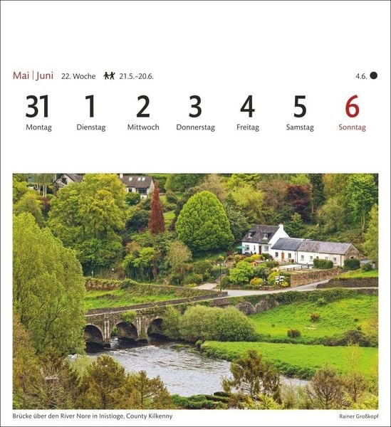 Produktbild: Irland Sehnsuchtskalender 2027 - Wochenkalender mit 53 Postkarten