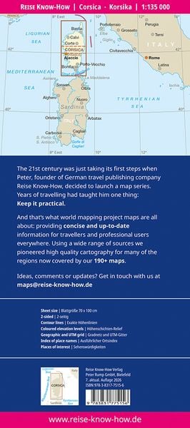 Produktbild: Reise Know-How Landkarte Korsika | Corsica (1:135.000)