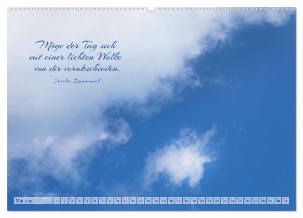Produktbild: Die Wolken: "Schauspieler der L&uuml;fte" (Wandkalender 2026 DIN A2 quer), CALVENDO Monatskalender