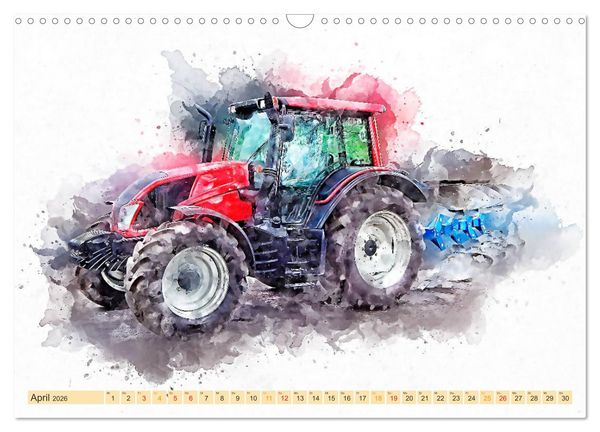 Produktbild: Traktoren - malerische Kraftpakete in der Landwirtschaft (Wandkalender 2026 DIN A3 quer), CALVENDO Monatskalender