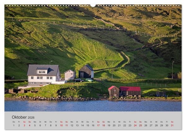 Produktbild: F&auml;r&ouml;er Inseln 2026 (hochwertiger Premium Wandkalender 2026 DIN A2 quer), Kunstdruck in Hochglanz