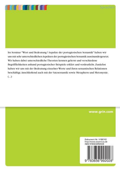 Produktbild: Semantik und Pragmatik - Kognitive Studien Portugiesisch-Deutsch