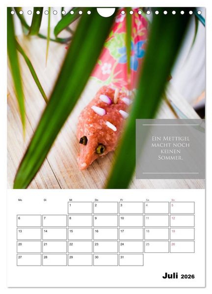 Produktbild: Mettkalender - Spread Some Mett. (Wandkalender 2026 DIN A4 hoch), CALVENDO Monatskalender