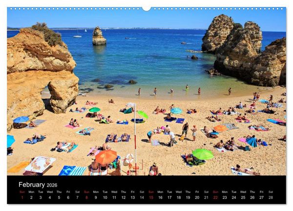 Produktbild: Algarve - the gold coast of Portugal (High Quality Premium Wall Calendar 2026 DIN A2 landscape),CALVENDO 12 Month Wall Calendar