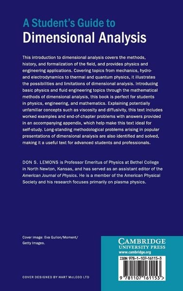 Produktbild: A Student's Guide to Dimensional Analysis