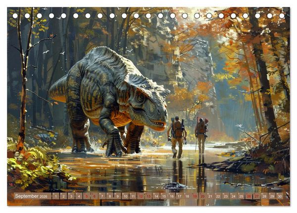 Produktbild: Meine Freunde sind Dinosaurier (Tischkalender 2026 DIN A5 quer), CALVENDO Monatskalender