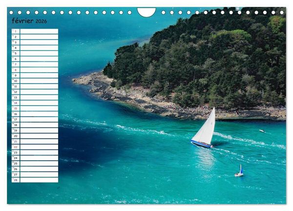 Produktbild: Le Golfe du Morbihan vu du ciel (Calendrier mural 2026 DIN A4 vertical), CALVENDO calendrier mensuel