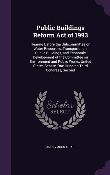 Produktbild: Public Buildings Reform Act of 1993