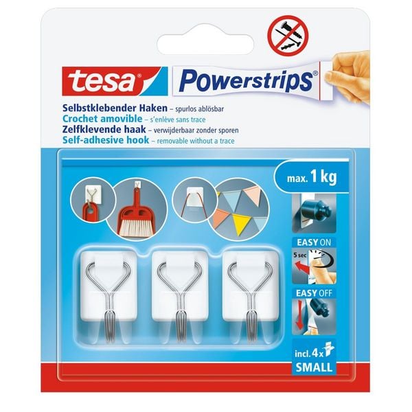 TESA Powerstrips Haken Wired Small, weiss