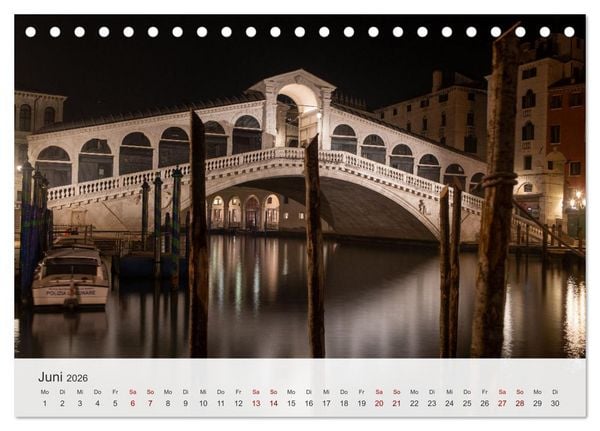Produktbild: Venedig - Romantische Stadt am Canal Grande (Tischkalender 2026 DIN A5 quer), CALVENDO Monatskalender