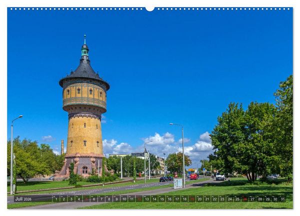 Produktbild: Unterwegs in Halle (hochwertiger Premium Wandkalender 2026 DIN A2 quer), Kunstdruck in Hochglanz