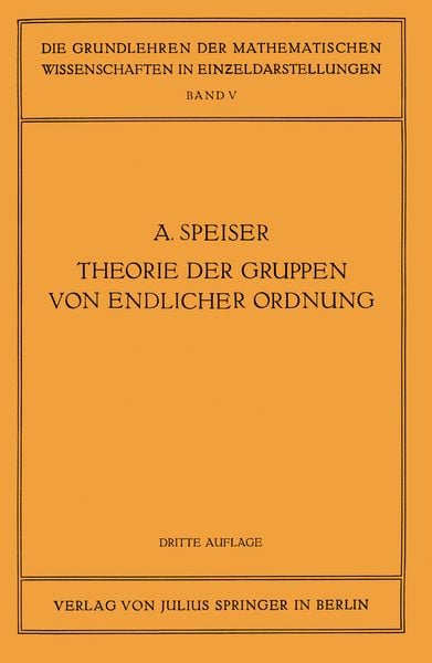 Produktbild: Die Theorie der Gruppen von Endlicher Ordnung