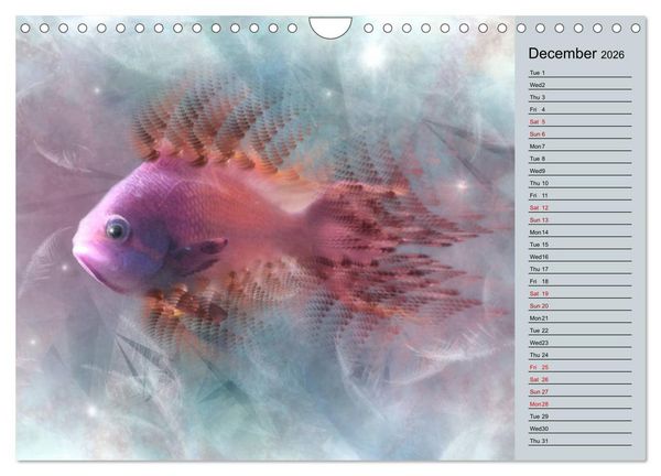 Produktbild: Fractalized creatures (Wall Calendar 2026 DIN A4 landscape), CALVENDO 12 Month Wall Calendar
